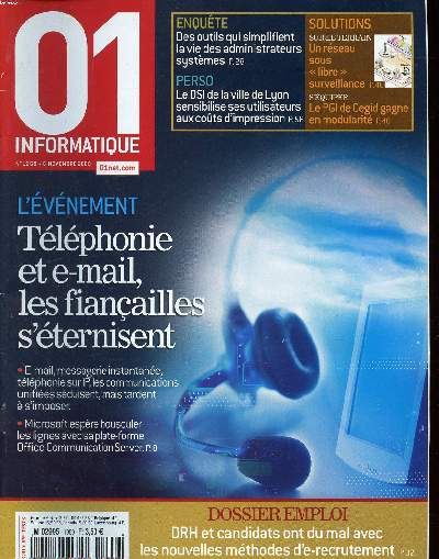 01 Informatique N1969 L'vnement Tlphonie et e mail les fianiailles s'ternisent ...