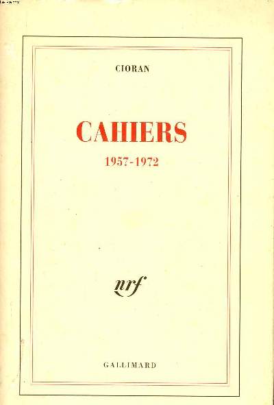 Cahiers 1957-1972
