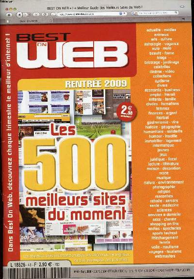 Best on web Rentre 2009 Les 500 meilleurs sites du momment N41