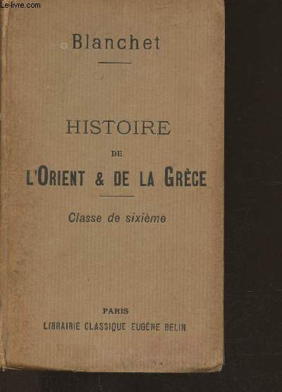 Histoire de l'Orient et de la Grèce- Classe de 6ème