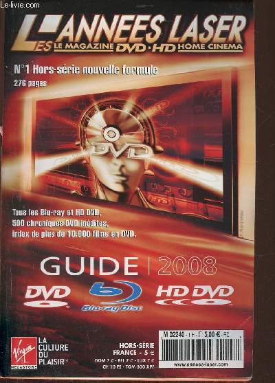 Les annes laser n1 hors-srie nouvelle formule- Tous les blu-ray, 500 chroniques DVD indites, index de + de 10000 films en DVD 2008