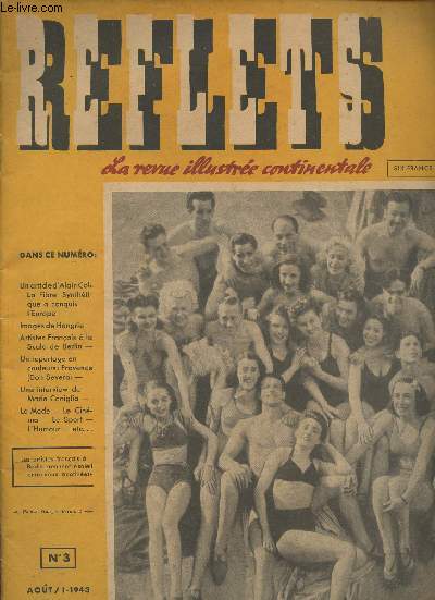 Reflets, la revue illustre continentale- n3, Aout 1943