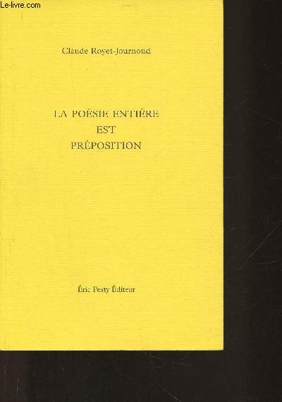 La posie entire est prposition