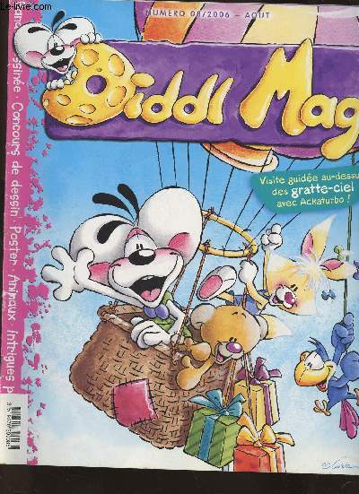 Diddl Mag n08/2006- Aout-Sommaire: BD Diddl: trois froggies et une froggiella- Les expriences du prof. Blubberpeng- La diddlicieuse page de Diddlina- Des nuages dans le cielcoton- Le cheerleading- au-dessus des gratte-ciel- Pimboli: pilote d'avion-etc.