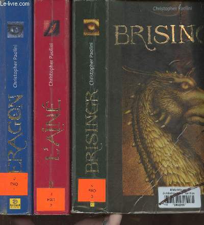 Eragon Tomes I, II, III (3 volumes) L'hritage+ L'an+ Brisingr