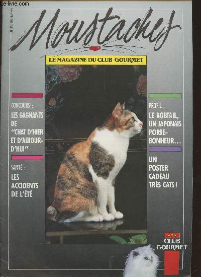 Moustaches n11- Juin 1989-Sommaire: Concours: les gagnants de 'Chat d'hier et d'aujourd'hui