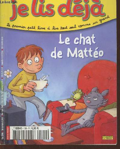 Je lis dj n190 - Mai 2006-Sommaire: Rcit: le chat de Matto- Petit quiz sur le chat- Le cadeau d'Annabelle- Cadres magnets pour la fte des Mres-etc