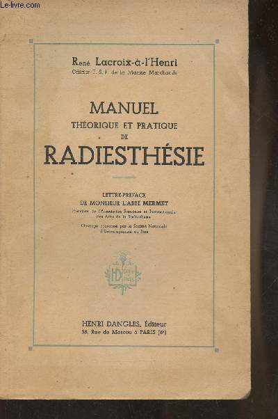 Manuel thorique et pratique de radiesthsie