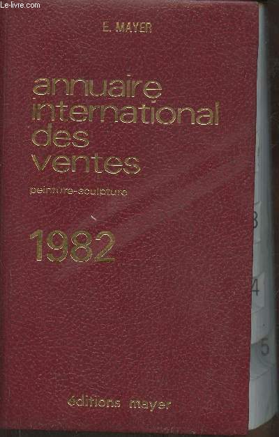 Annuaire international des ventes- peinture-sculpture 1982
