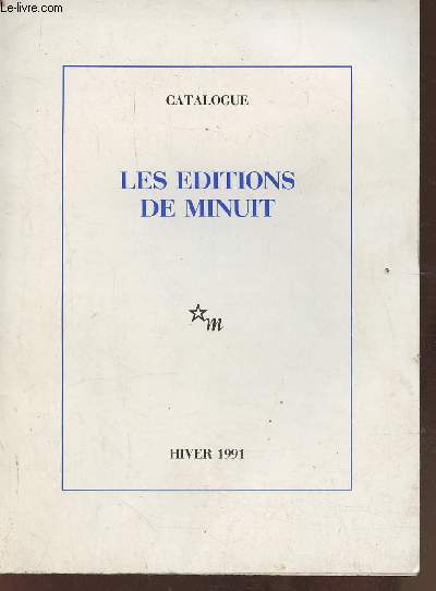 Catalogue- Les édtions de Minuit Hiver 1991