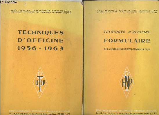Techniques d'officine 1956-1963- Union technique intersyndicale pharmaceutique+ technique d'officine Formulaire de la fdration nationale pharmaceutique (2 volumes)