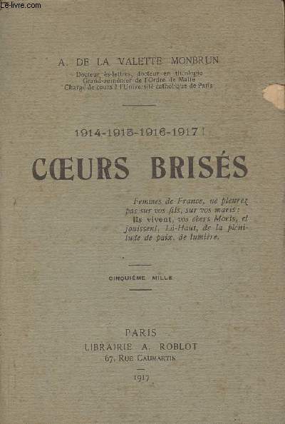 1914-1915-1916-1917! Coeurs briss