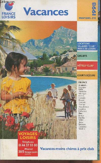 Catalogue Printemps-été 1998- Vacances France Loisirs