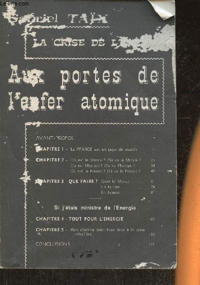 La crise de l'nergie- Aux portes de l'enfer atomique