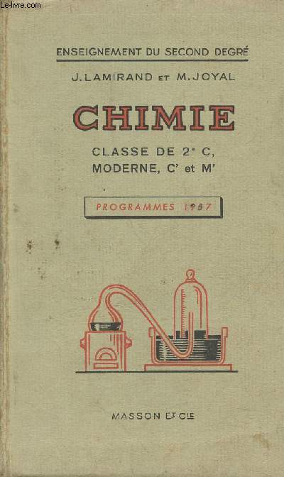 Chimie - Classes de 2e C, Moderne, C' et M- Programme du 19 juillet 1957