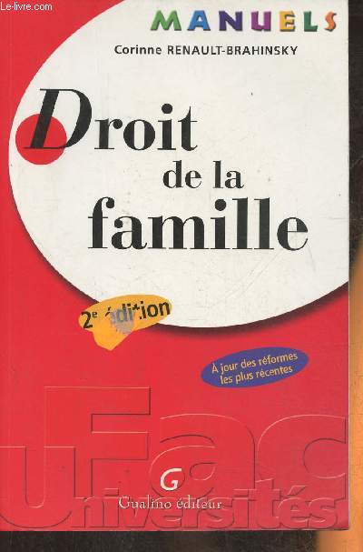 Droit de la famille- 2e dition