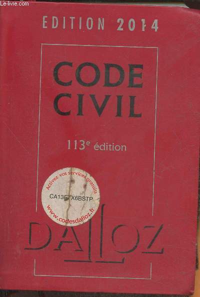 Code civil- Edition 2014