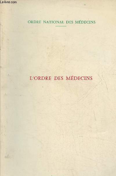 L'ordre des mdecins