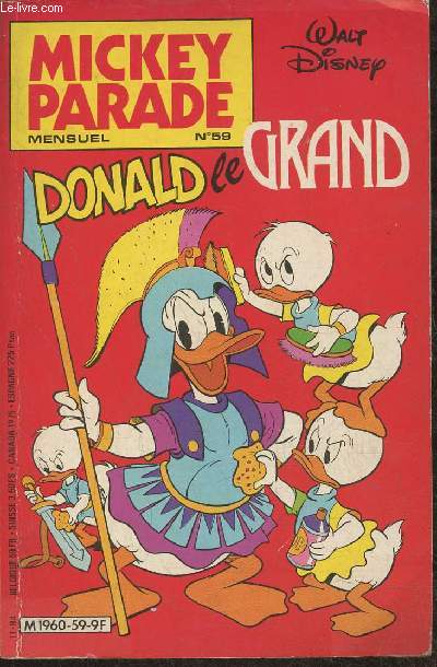 Mickey Parade n59-Sommaire: La vengeance du professeur Malefix- Donald, super organisateur- Donald et les clous de l'oncle Picor- Donald et le 
