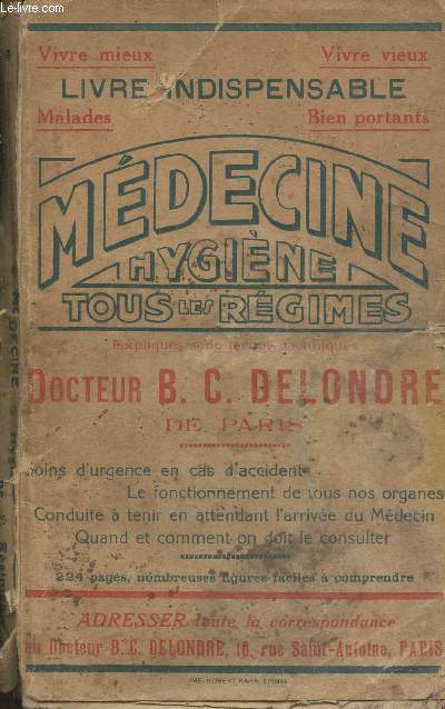 Livre indispensable de mdecine, hygine- tous les rgimes