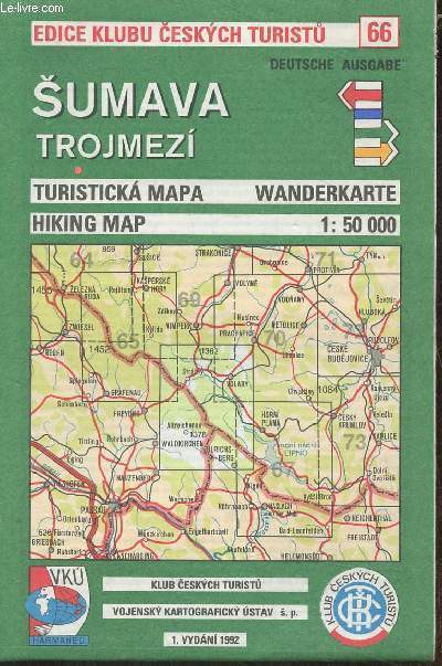 Turisticka mapa- Wanderkarte- Hiking map (Echelle 1:50000)