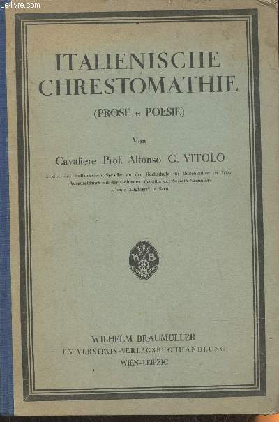 Italienische Chrestomathie (prose et poesie)