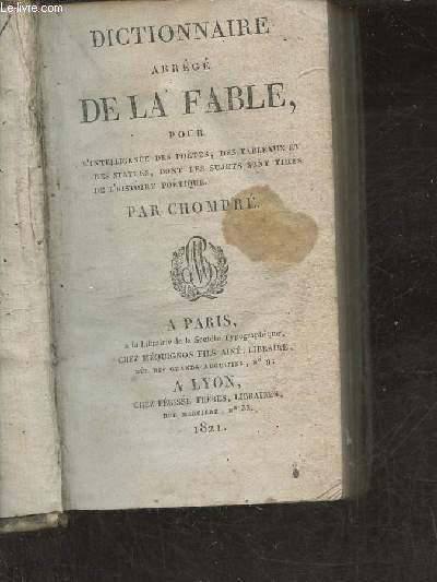 Dictionnaire abrégé de la Fable