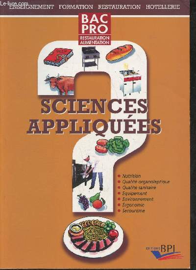 Sciences appliques- Bac Pro restauration, alimentation