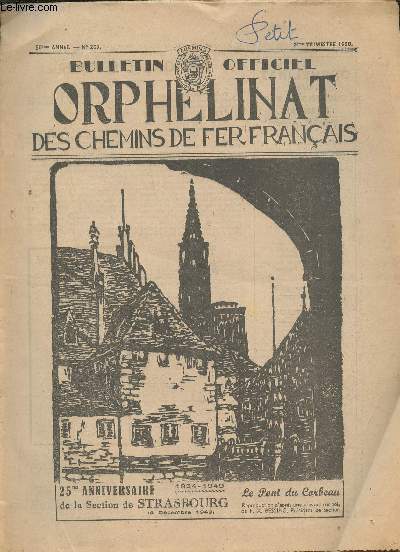 Bulletin officiel de l'Orphelinat des chemins de Fer Franais 50me anne- n209- 2me trimestre 1950