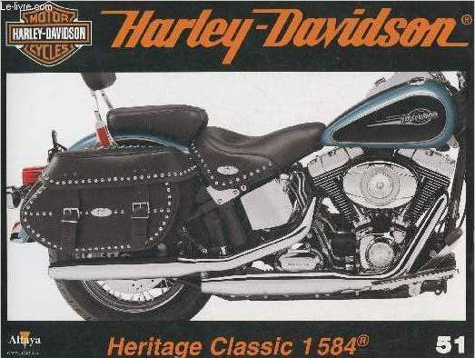 Fascicule Harley-Davidson motor cycles n51-Sommaire: L'Heritage Softail Classic: une retro-tech de 1584 cm3- Caractristiques techniques- Une star de la tlvision- Le moteur Knucklehead 