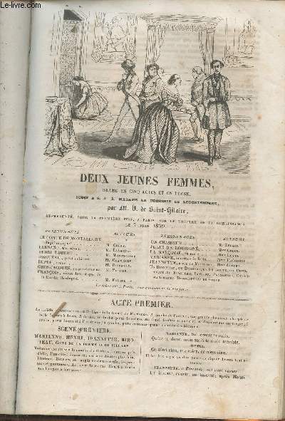 Deux jeunes Femmes- drame en cinq actes et en prose