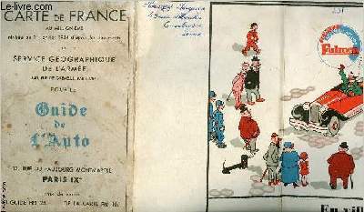 Carte de France au millonme rvise au 1er janvier 1934 d'aprs les documents du service gographique de l'arme pour le Guide de L'auto.