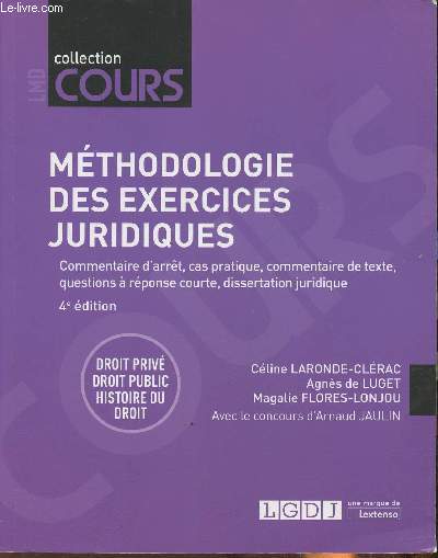 Mthodologie des exercices juridiques- 5 exercices, 3 disciplines