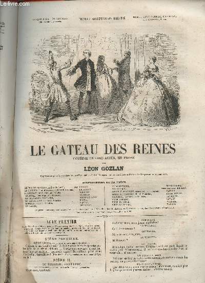 Le gateau des reines- Comdie en cinq actes, en prose (Thtre contemporain illustr)