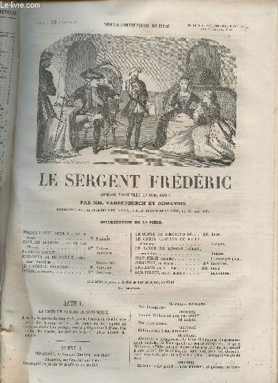 Le sergent Frdric- comdie vaudeville en cinq actes (Thtre contemporain illustr)