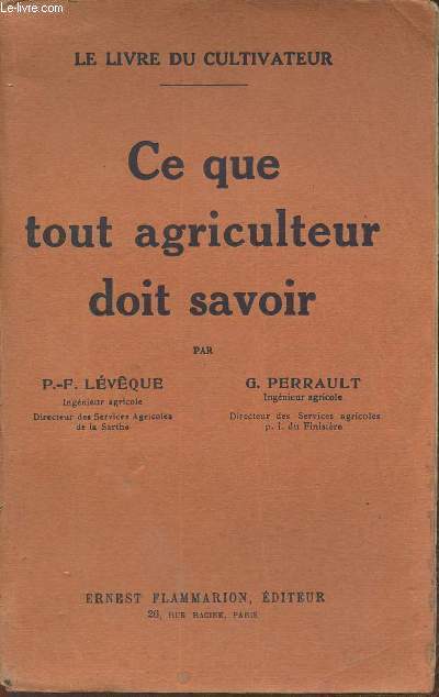 Ce que tout agriculteur doit savoir