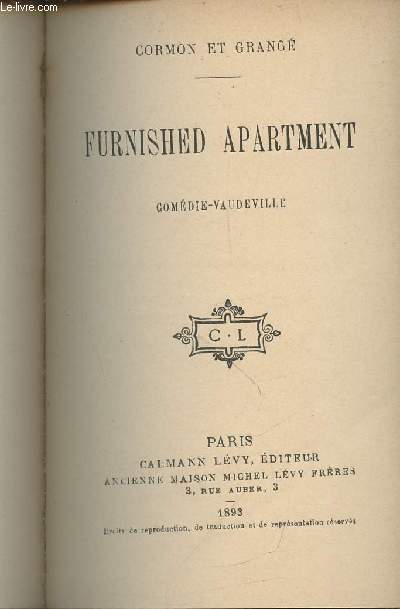 Furnished apartment- Comdie-Vaudeville