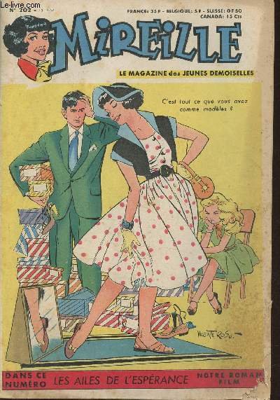 Mireille, le magazine des jeunes demoiselles n202- 12.12.57-Sommaire: Pascale Audret/ Virginie au Mexique/Le secret de venise/ La garde robe de Mireille: affrontez l'hiver sans risques/ Mademoiselle demi-solde/Les conseils de tante chiffon/ Philatelie/So