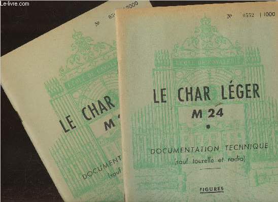 Le char lger M24- Documentation technique (sauf tourelle et radio) n250- Figures + texte (2 volumes)