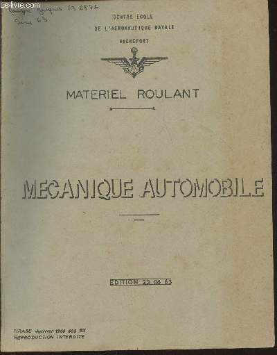 Matriel roulant- mcanique automobile (dition 22.06.63)