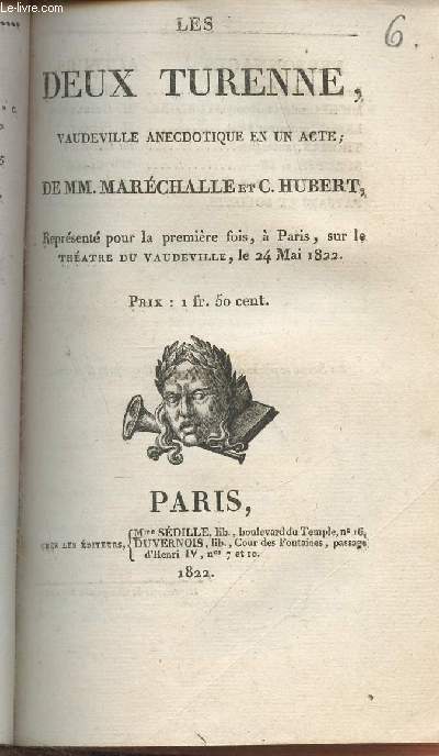 Les deux Turenne- Vaudeville anecdotique en un acte