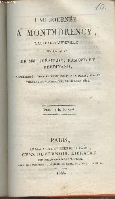 Une journe  Montmorency- Tableau-Vaudeville en un acte