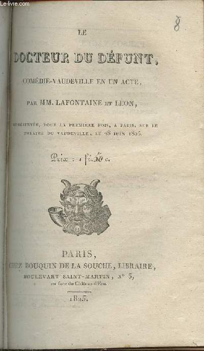 Le docteur du dfunt- Comdie- Vaudeville en un acte
