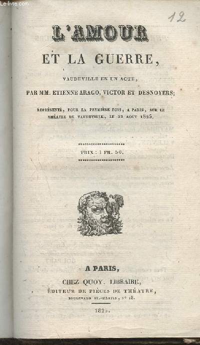 L'amour et la guerre- Vaudeville en un acte