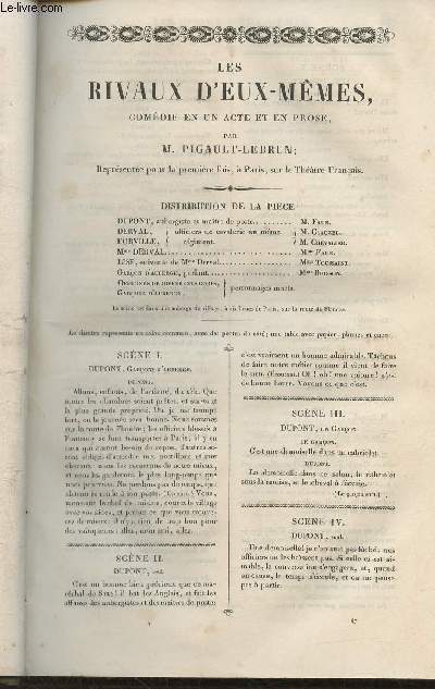 Les rivaux d'eux-mmes- Comdie en un acte et en prose