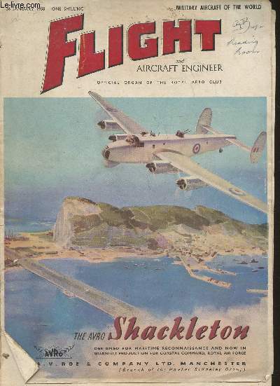 Flight and aircraft engineer, official organ or the Royal aero club- 26 January 1950- Military Aircraft of the world