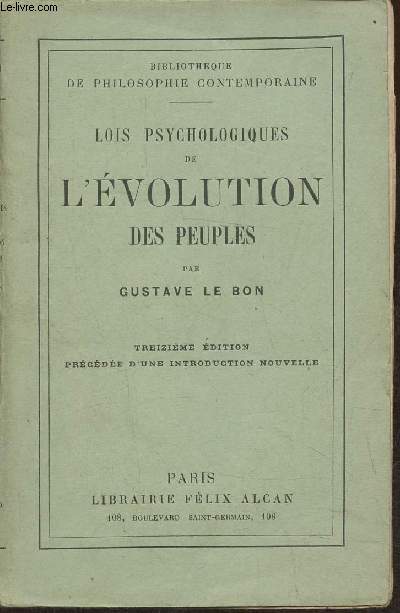 Lois psychologiques de l'volution des peuples