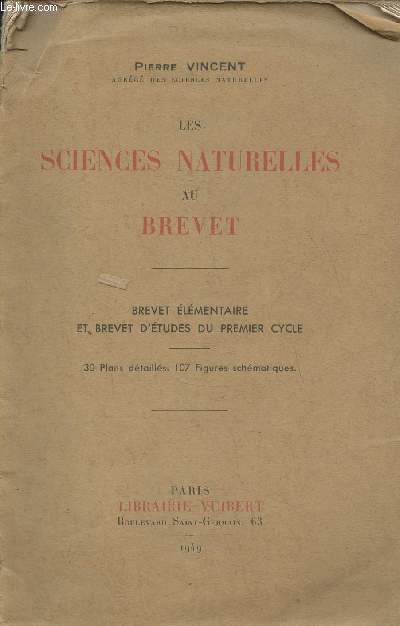 Les sciences naturelles au brevet- Brevet lmentaire et brevet d'tudes du premier cycle