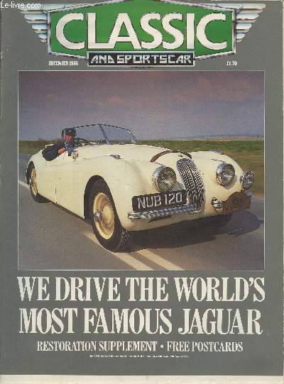 Classic and sportscar Vol. 7, n9- December 1988-Sommaire: Sport: bringing the season to a finish- Forthcoming attractions- on the mony side of the street- skulduggery: Doug Nye shows his stuff- Tucker- Jaguar XK 