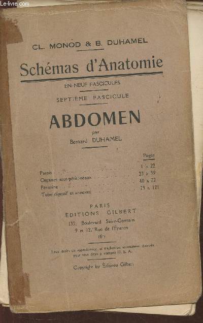 Schmas d'anatomie- Fasc. n7: Abdomen